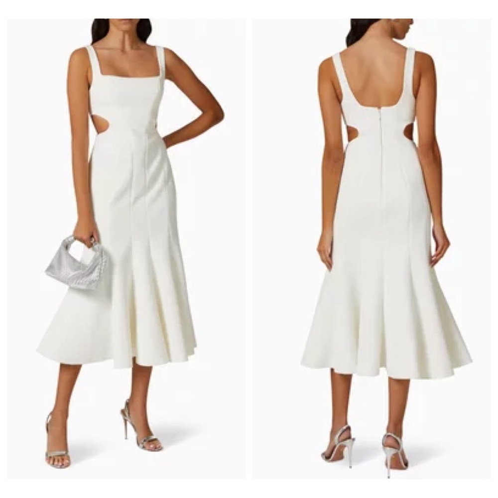 NWT Acler Paracombe Midi Fit N Flare Flute Cream Dress size AU 10 | US 6 Bridal - Picture 5 of 16
